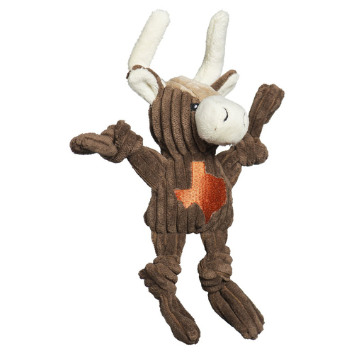HuggleHounds Hundespielzeug Texas Longhorn Knottie, Größe: L