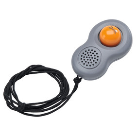 Abbildung Hunter Clicker mit Umhngeband und Fingerschlaufe grau/orange
