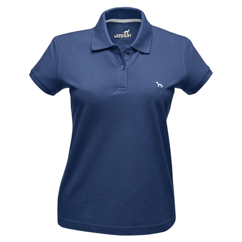 Hunter Damen-Poloshirt blau, Größe: L