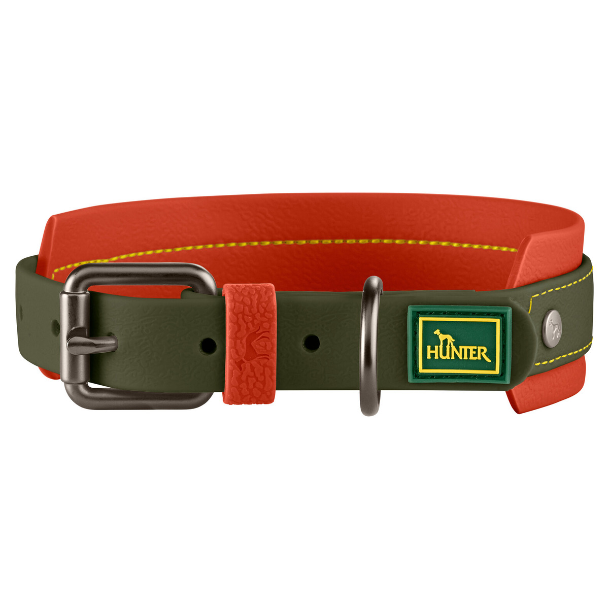 Hunter Halsband Havanna grn/orange  Robust & Verstellbar