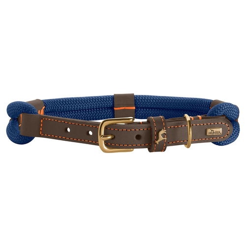 Hunter Halsband Malia dunkelblau/dunkelbraun fr Hunde - robust & stylish |  eBay