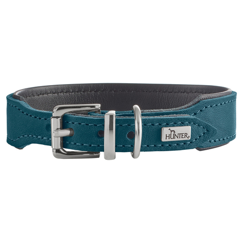 Fatface Hundehalsband Aus Echtleder – Gepunktet, Metallschnalle, Größe M (40-50 Cm), Blau