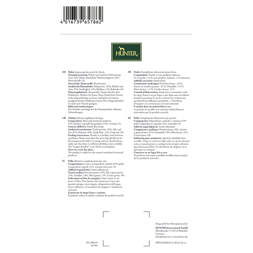 weitere Abbildung Hunter Hundesnack Nature Kaustick Huhn 80 g