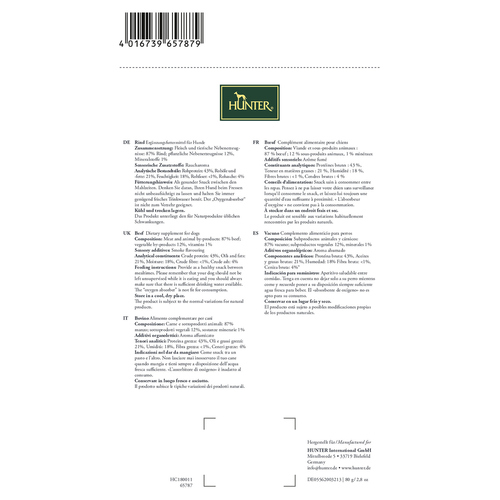 weitere Abbildung Hunter Hundesnack Nature Kaustick Rind 80 g