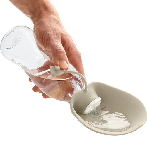weitere Abbildung Hunter Outdoor Trinkflasche mit Silikonnapf List beige