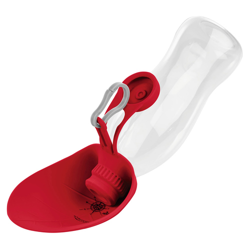weitere Abbildung Hunter Outdoor Trinkflasche mit Silikonnapf List rot
