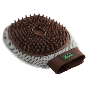 Abbildung Hunter Pflegehandschuh Spa braun/grau fr Katzen