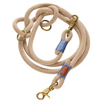 HUNTER Sansibar Rantum Hundeleine & Halsband Set – Verstellbare Tau-Leine 200 Cm, Beige, Mit Messing