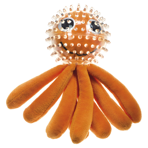 IMAC Hundespielzeug Gummiball mit Stofftier Tintenfisch