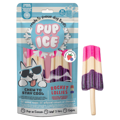 Imaginelles Pup Ice Rocket Lollies Strawberry & Blueberry, Größe: M