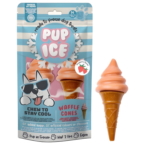 Imaginelles Pup Ice Waffle Cones Strawberry, Größe: M