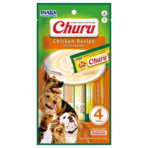 Inaba Dog Churu Püree Huhn 4 x 14 g für Hunde