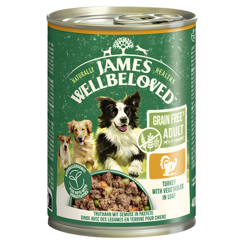 JAMES WELLBELOVED Adult Getreidefrei Truthahn 400 g - 6 Stück
