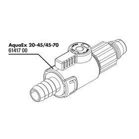 Abbildung JBL AquaEx 20-45/45-70 Absperrhahn