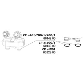 Abbildung JBL Ersatzteil 2x CP e1500/1 Dichtung Schlauchanschlussblock