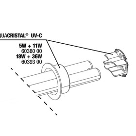 Abbildung JBL Ersatzteil PC UV-C Brennerschutz Set 5 / 11 W