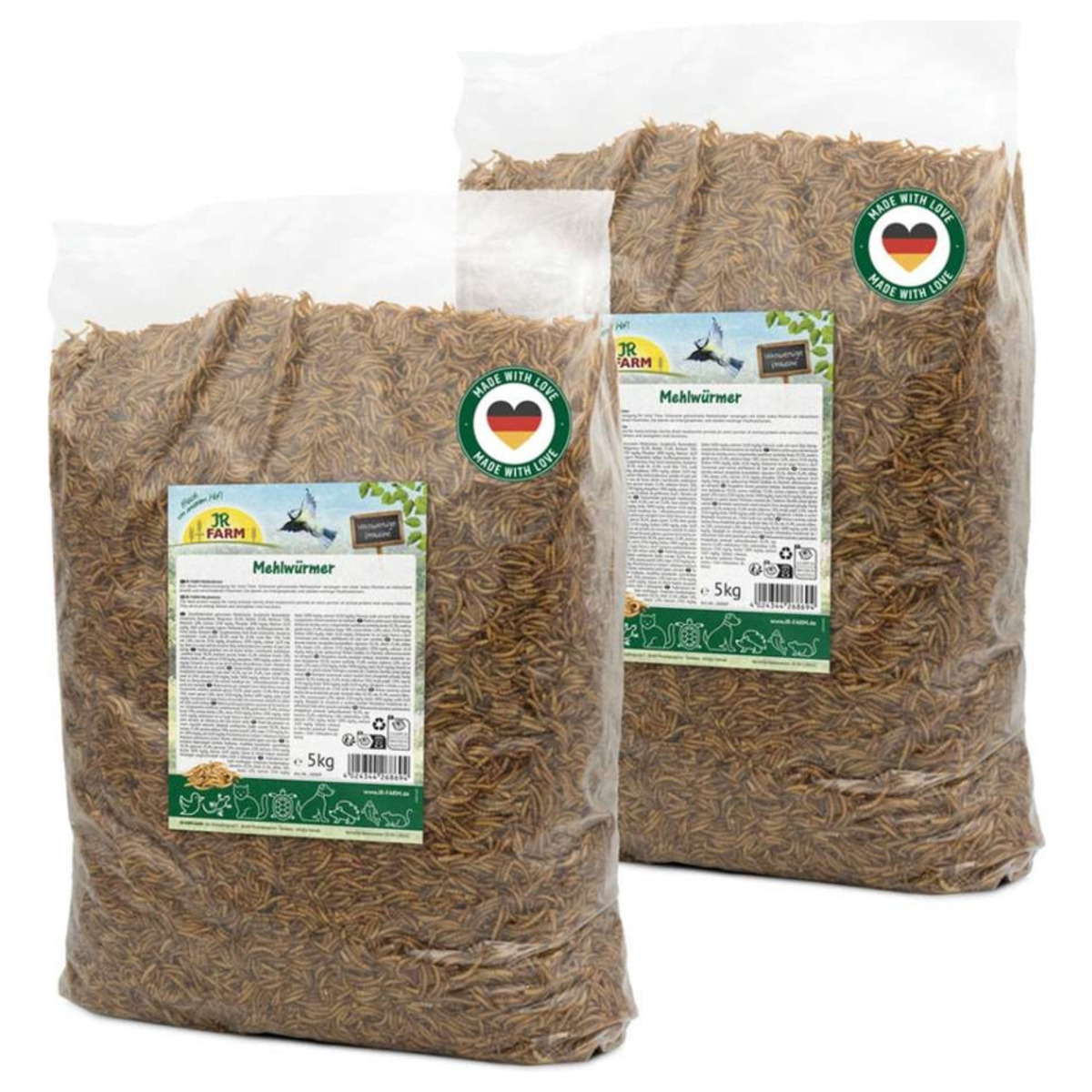 JR Farm parkiet en grote parkiet meelwormen, 25 gram. 16379