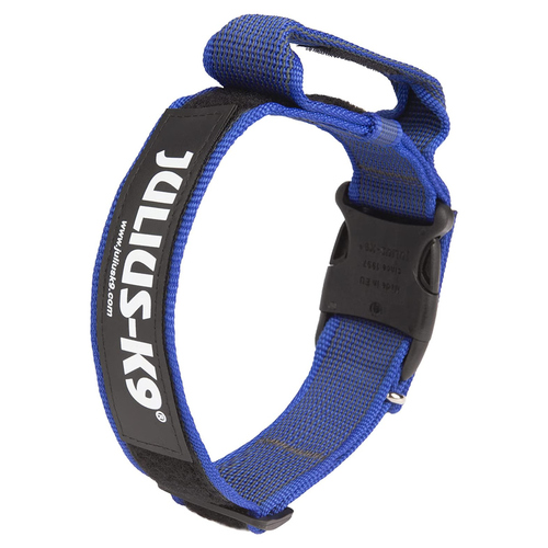 Julius-K9 Halsband mit Griff blau