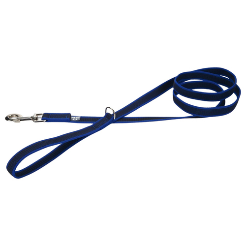 Julius-K9 Leine Super Grip mit Handschlaufe blau