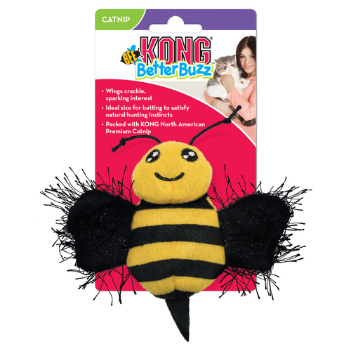 weitere Abbildung KONG Better Buzz Bee mit Katzenminze und Knisterfolie in den Flgeln