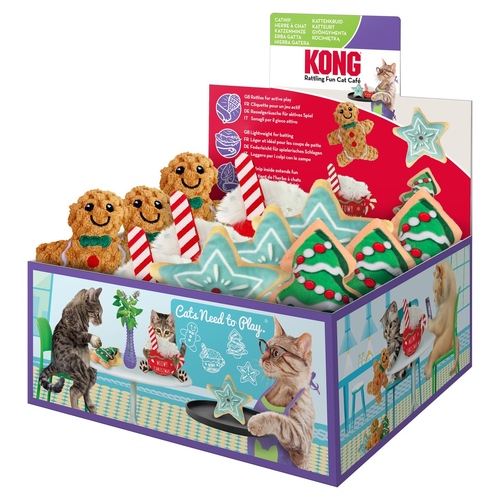 weitere Abbildung KONG Katzenspielzeug Holiday Scrattles Cafe
