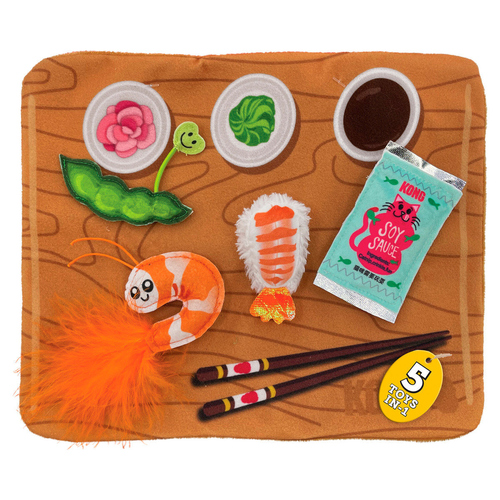KONG Katzenspielzeug Pull-A-Partz Sushi