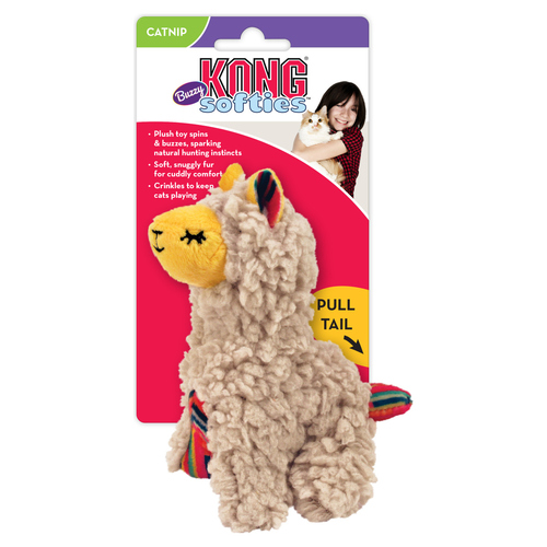 weitere Abbildung KONG Softies Buzzy Llama mit Katzenminze und Knisterfolie