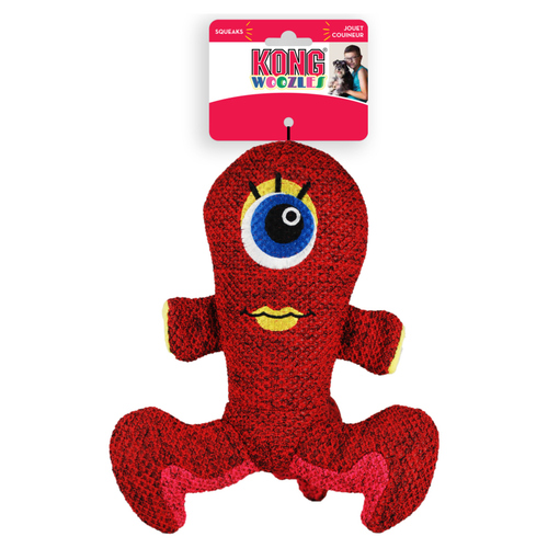weitere Abbildung KONG Woozles Auerirdischer mit Squeaker Red Medium