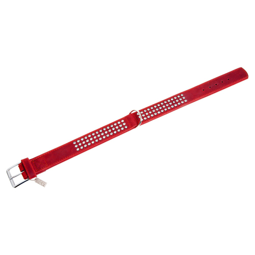 Karlie Halsband Buffalo Denim mit Strass rot