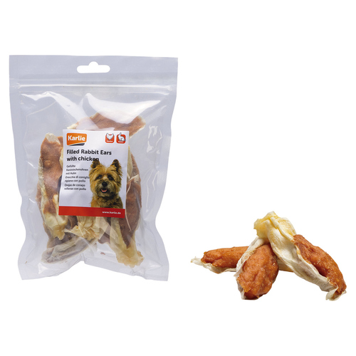 Karlie Hundesnack gefüllte Kaninchenohren mit Huhn 250 g