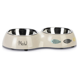 Abbildung Karlie Katzennapf Yaren Dinner Set beige-hellgrau