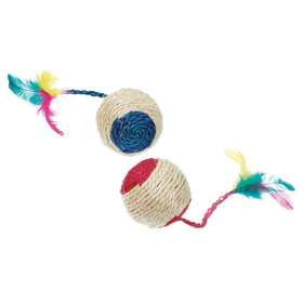 Abbildung Karlie Sisal Spielball mit Feder und Rassel