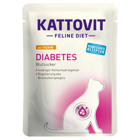 Abbildung Kattovit Feline Diet Diabetes Huhn 85 g - 24 Stck