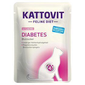 Abbildung Kattovit Feline Diet Diabetes Lachs 85 g - 24 Stck