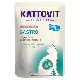 Abbildung Kattovit Feline Diet Gastro Lachs & Reis 85 g - 24 Stck