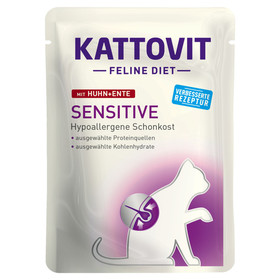 Abbildung Kattovit Feline Diet Sensitive mit Huhn & Ente 85 g - 24 Stck