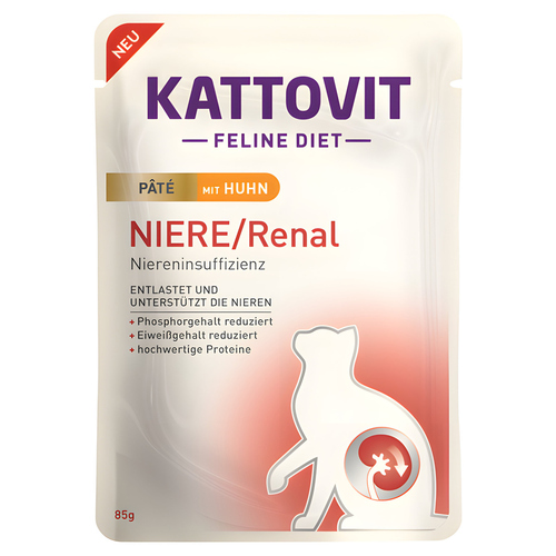 Kattovit Niere/Renal Paté mit Huhn 85 g - 10 Stück
