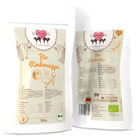 Abbildung Katzenliebe Bio-Rindersuppe 100 g - 12 Stck