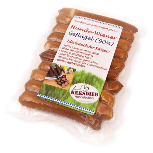 Keksdieb Hunde-Wiener mit Geflügel 180 g