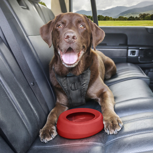 weitere Abbildung Kurgo Auslaufsicherer Napf Splash-Free Wander Water Bowl 710 ml rot