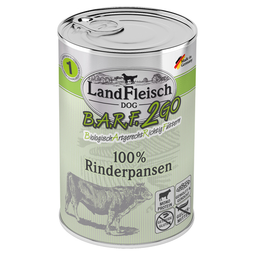 LandFleisch B.A.R.F. 2GO 100 % aus Rinderpansen 400 g - 6 Stück