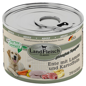 Abbildung LandFleisch Classic Ente mit Lamm und Kartoffeln 195 g - 6 Stck
