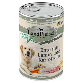 Abbildung LandFleisch Classic Ente mit Lamm und Kartoffeln 400 g - 6 Stck