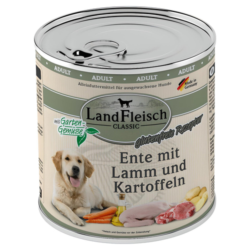 LandFleisch Classic Ente mit Lamm und Kartoffeln 800 g - 6 Stück