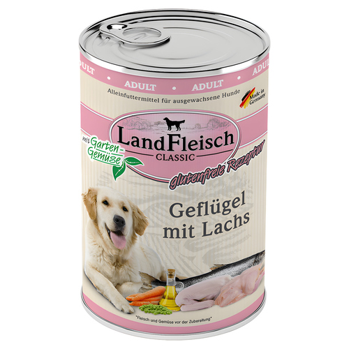 LandFleisch Classic Geflügel mit Lachs 400 g - 6 Stück