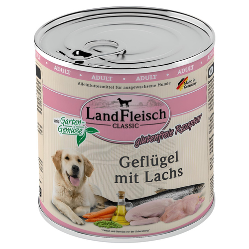 LandFleisch Classic Geflügel mit Lachs 800 g - 6 Stück