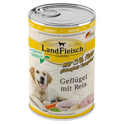 LandFleisch Classic Geflügel mit Reis 400 g - 6 Stück