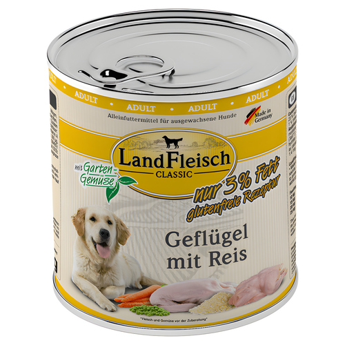 LandFleisch Classic Geflügel mit Reis 800 g - 6 Stück