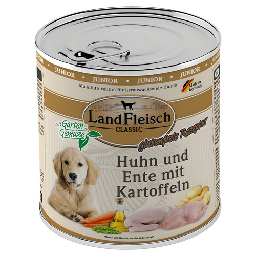 LandFleisch Classic Junior Huhn & Ente & Kartoffeln mit Gartengemüse 800 g - 6 Stück