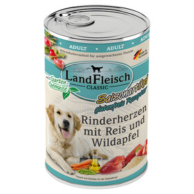Abbildung LandFleisch Classic Rinderherzen mit Reis und Wildapfel 400 g - 6 Stck
